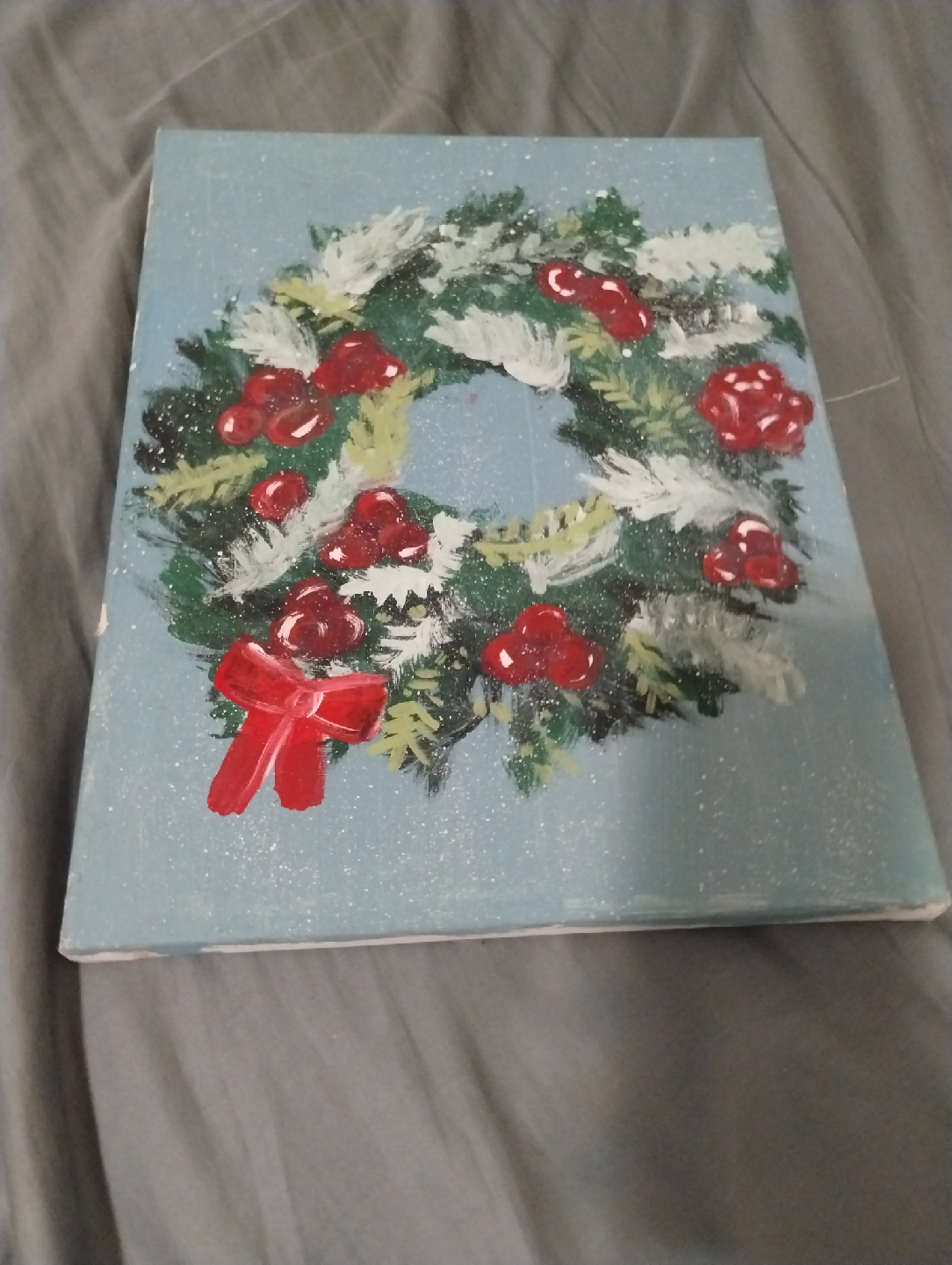 Christmas Wreath Painting