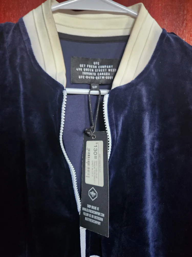 Get Fresh Company Velour Bomber Jacket - Size S image indicator(4)