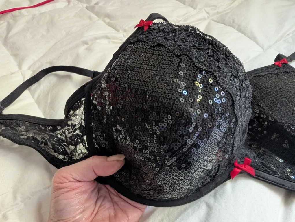 Black Sequence Underwire Bra image indicator(2)