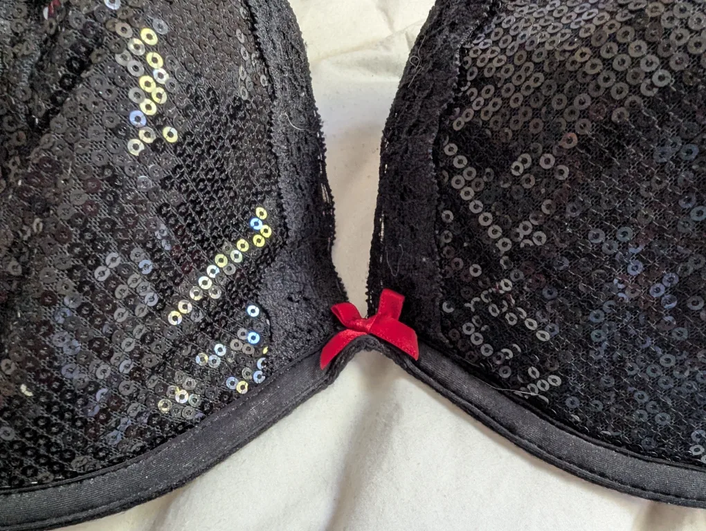 Black Sequence Underwire Bra image indicator(3)