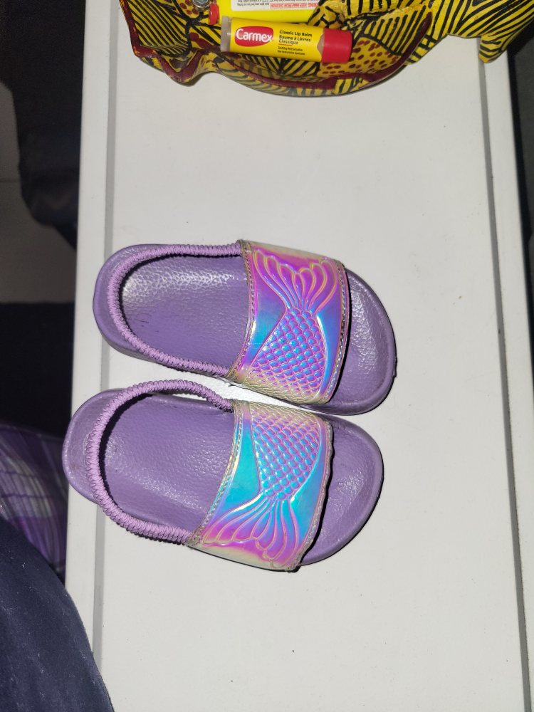 Purple Mermaid Toddler Sandals - Size 5 - photo 2