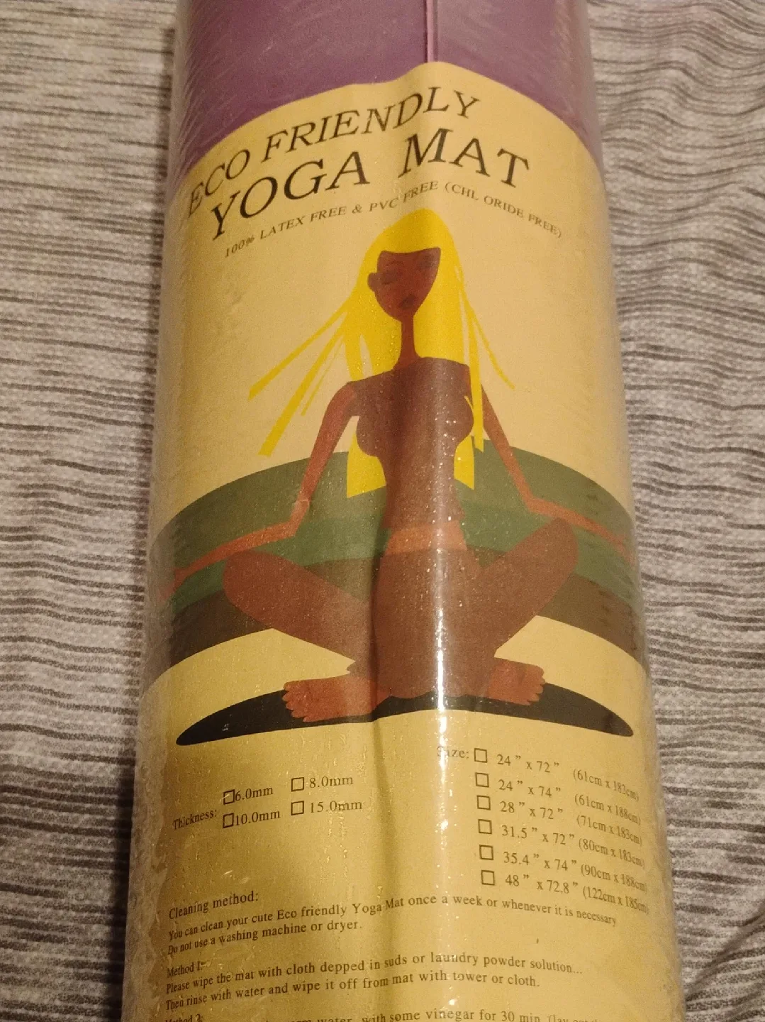 Eco Friendly Yoga Mat 24" x 72" thumbnail