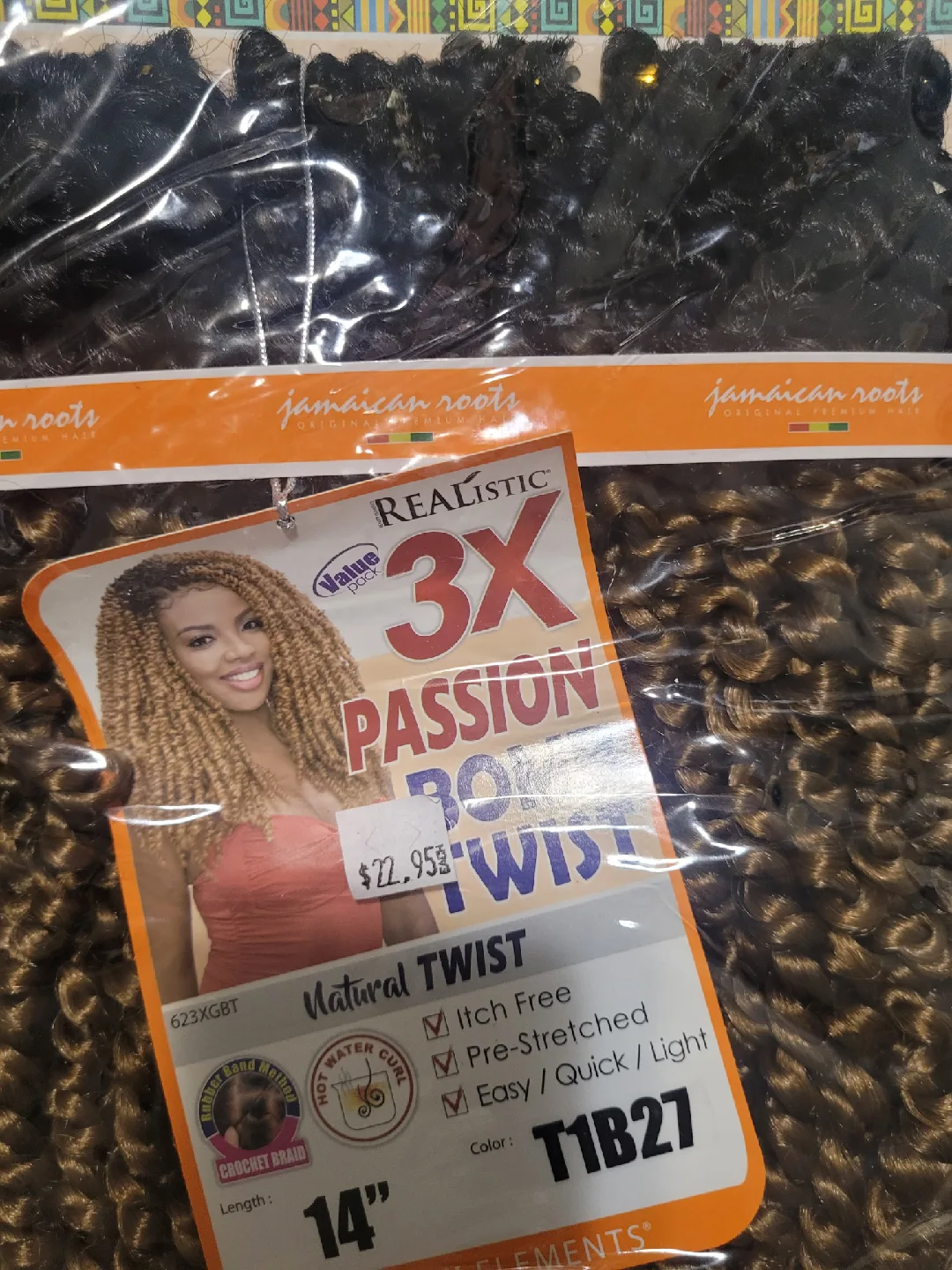 1 pkg Crochet Passion Ghana Twist 14" Hair image indicator(2)