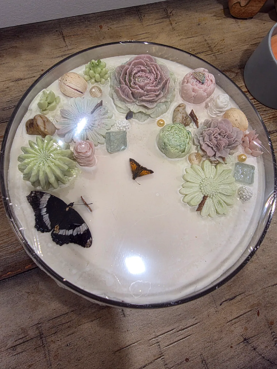 Decorative Candle with Floral Design image indicator(2)