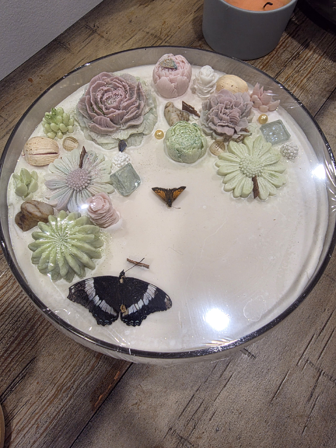 Decorative Candle with Floral Design - photo 3