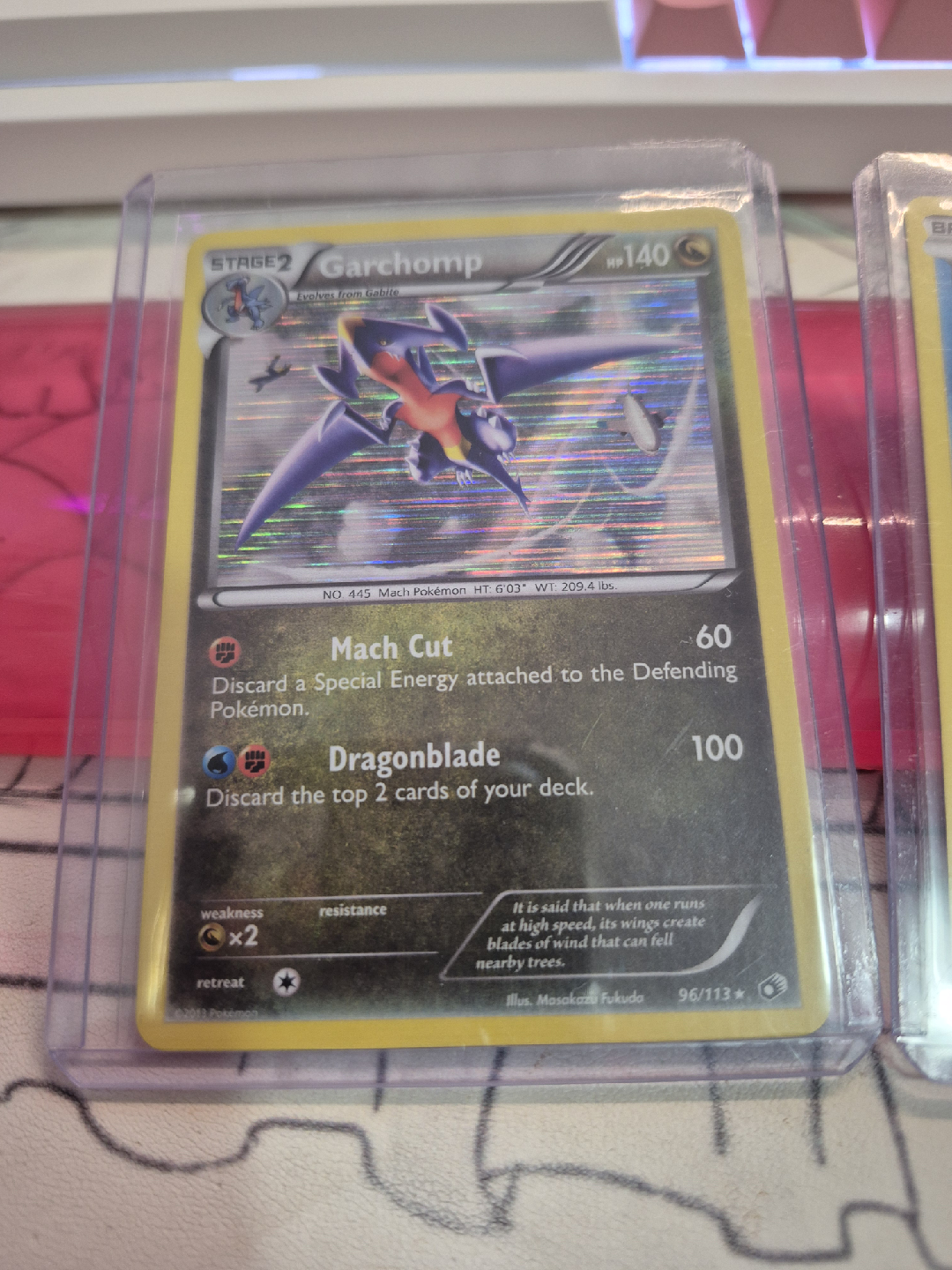 holo garchomp 96/113 pokemon card