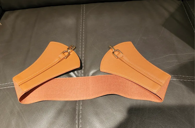 Womens Brown Elastic Waist Belt image indicator(2)