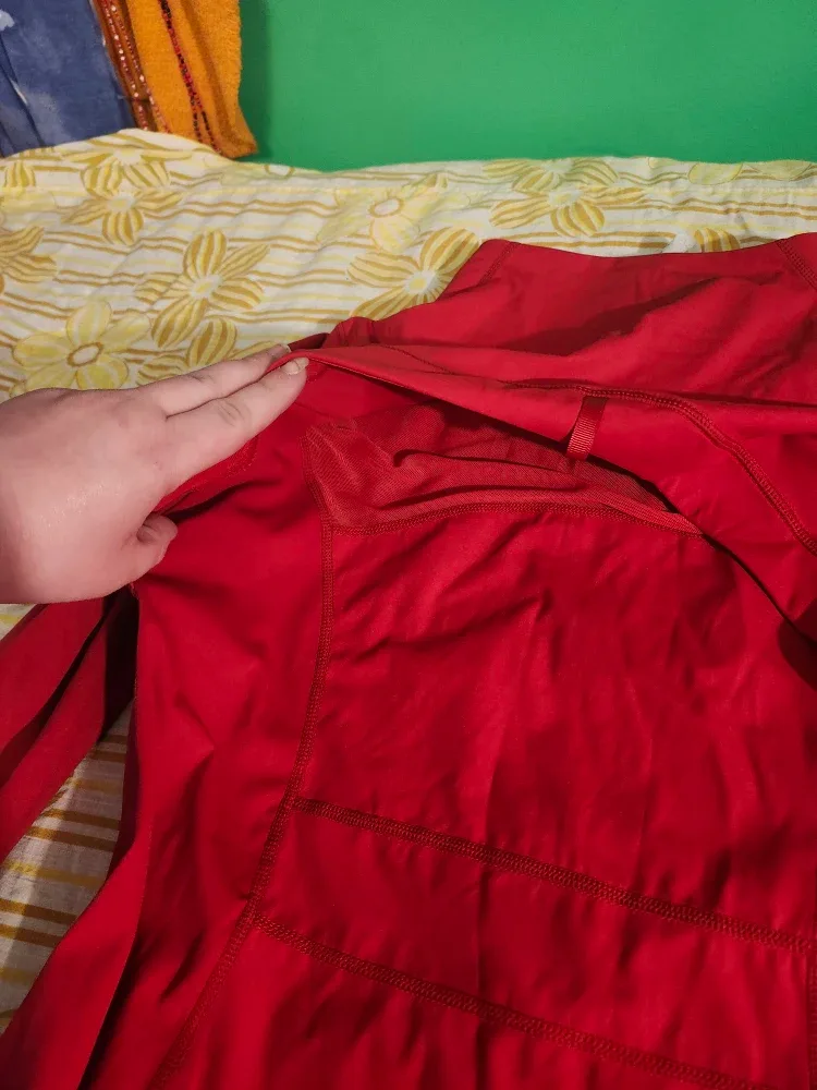 NWT Red Lululemon Define Jacket w/ Gold Accents image indicator(7)