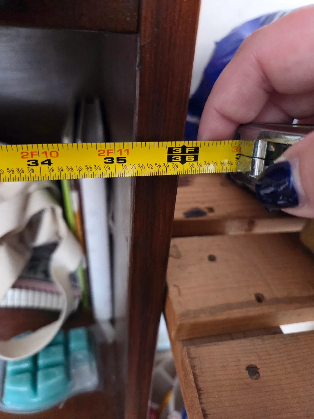 Wooden Bookcase - 35"W x 12"D x 61"H image indicator(4)