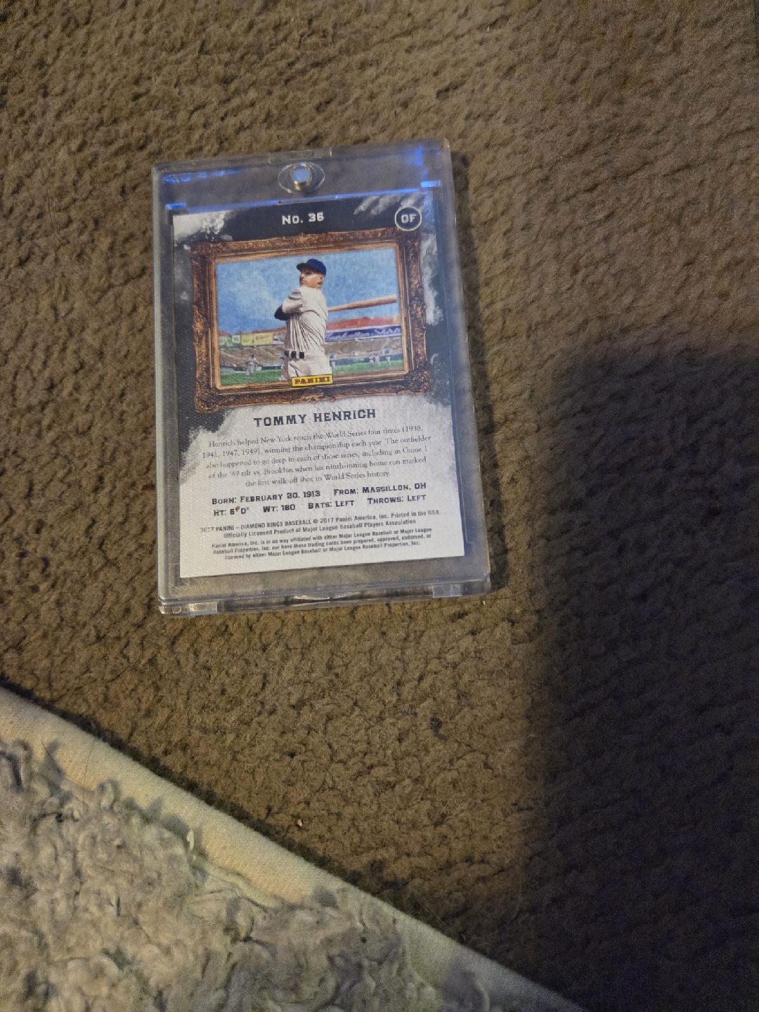 Tommy Henrich Baseball Card - photo 2