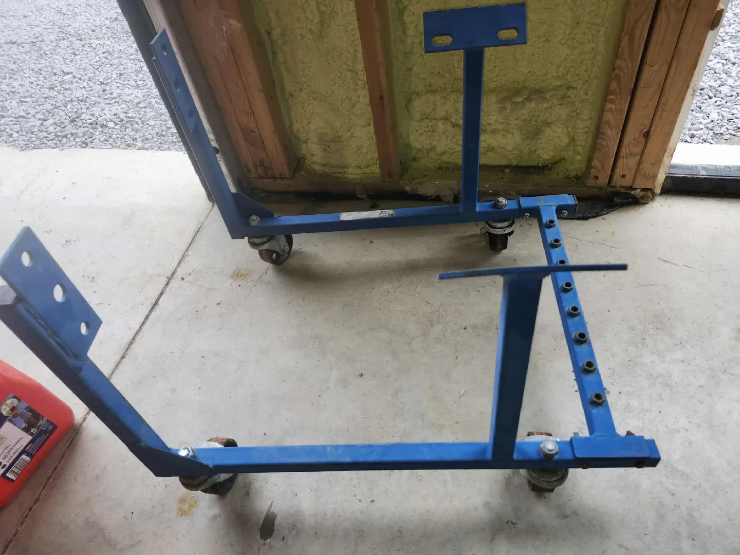 Blue Metal Cart Frame with Wheels image indicator(3)