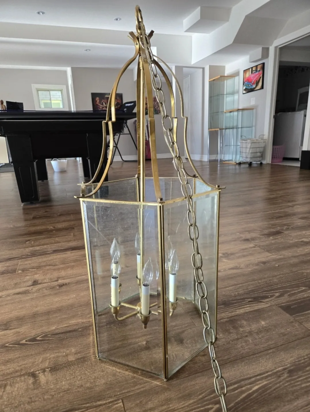 Large Brass Portico/Hall Pendant Light image indicator(3)