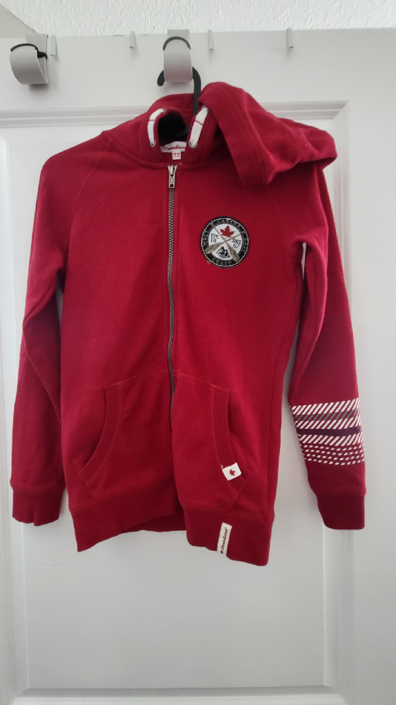 Canadian M/M (7-8) Red Full Zip Hoodie