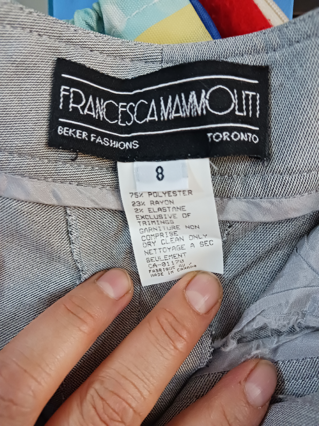 Francesca Mammoliti Light Grey Trousers - Size 8 - photo 2