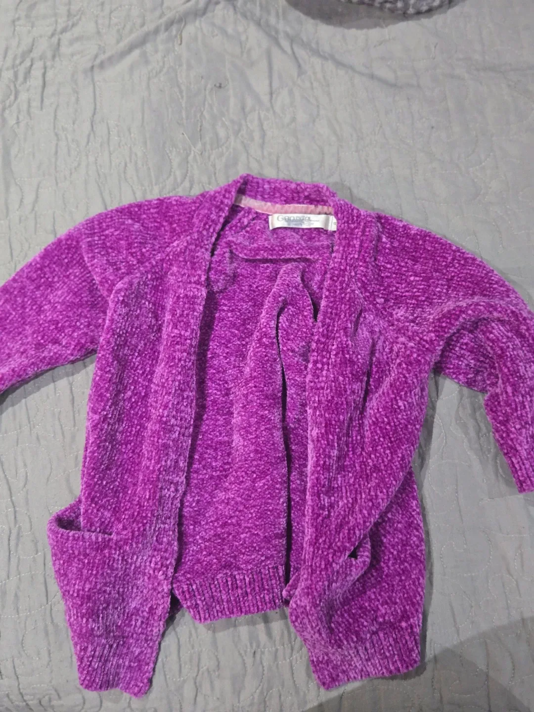 Baby Clothes Bundle - Red Bodysuit, Purple Cardigan, Navy Dress image indicator(3)