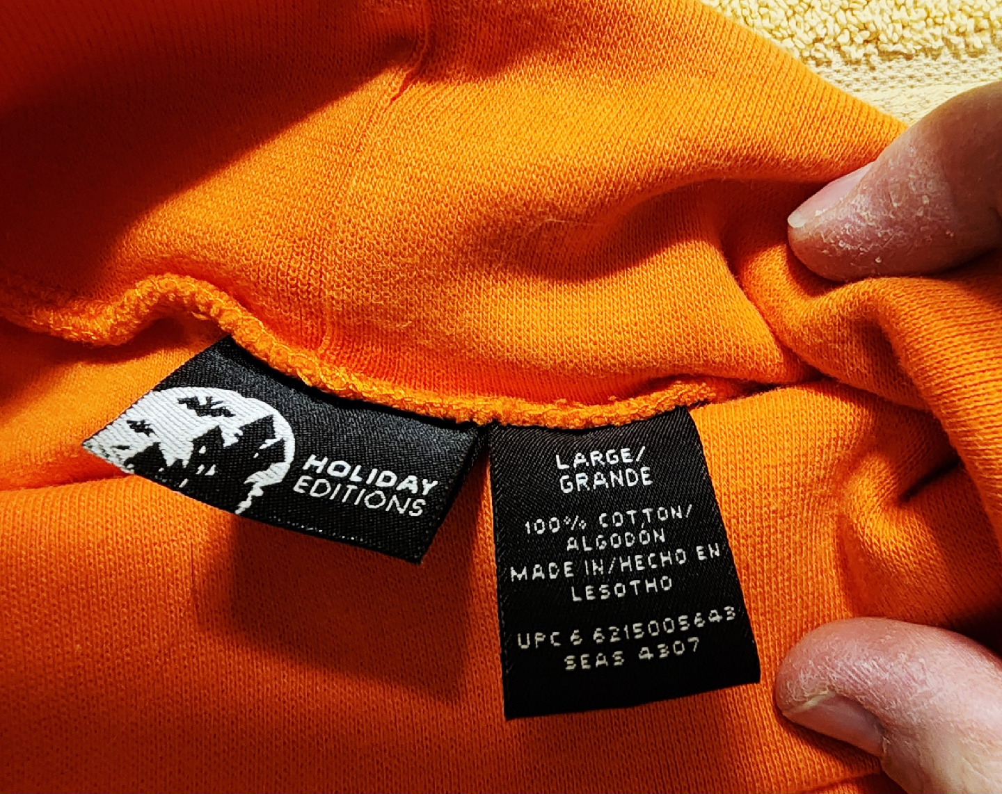 Halloween orange cowl neck long sleeved shirt - size Large - photo 3