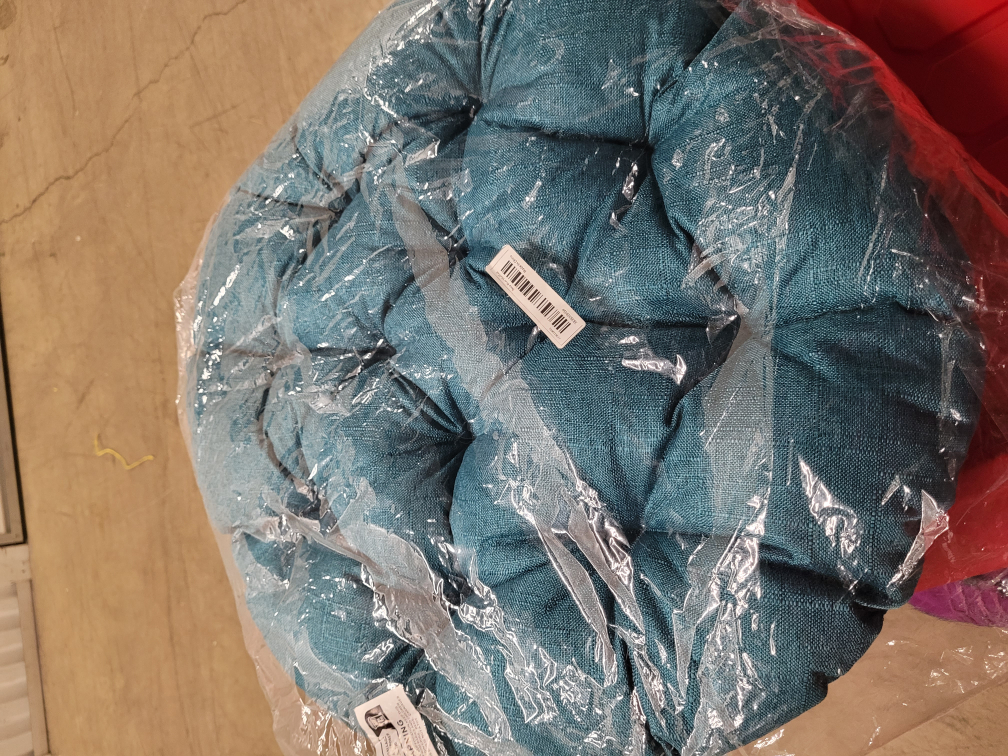 Round Tufted Cushion - Teal - photo 2