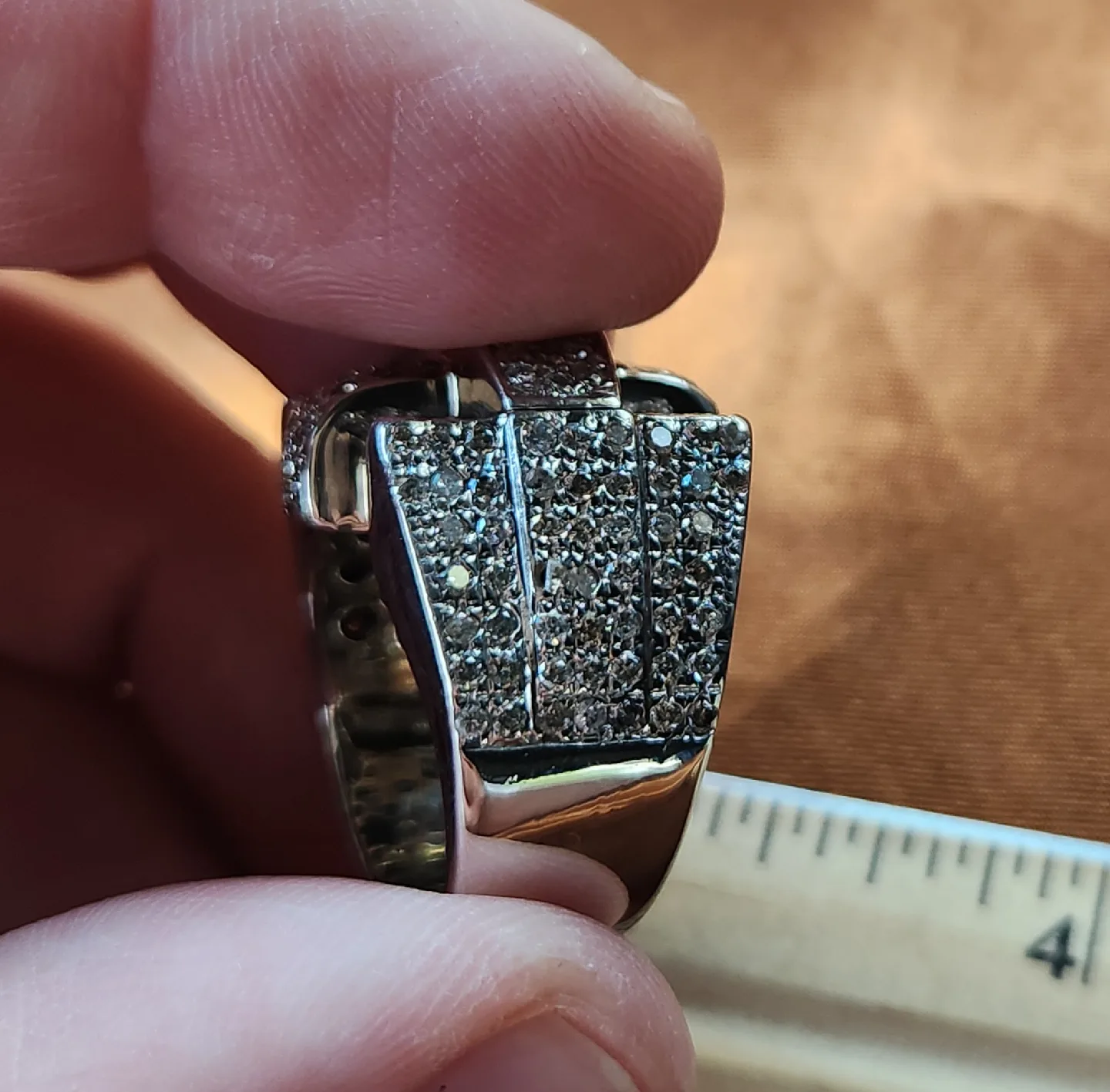 14k large Mens Diamond Ring. Non-negotiable. No offers please image indicator(5)