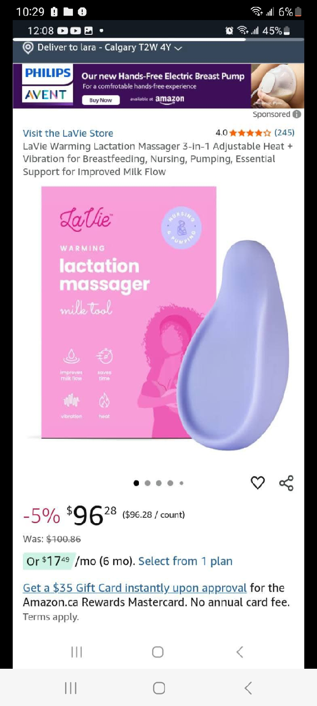 LaVie Warming Lactation Massager - Pink