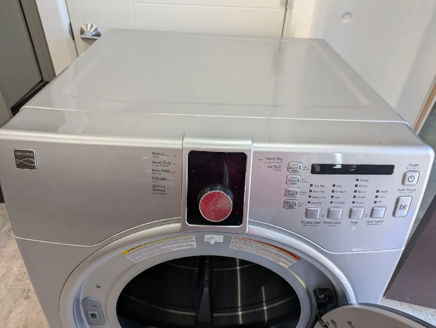 Kenmore Silver Laundry Dryer image indicator(4)