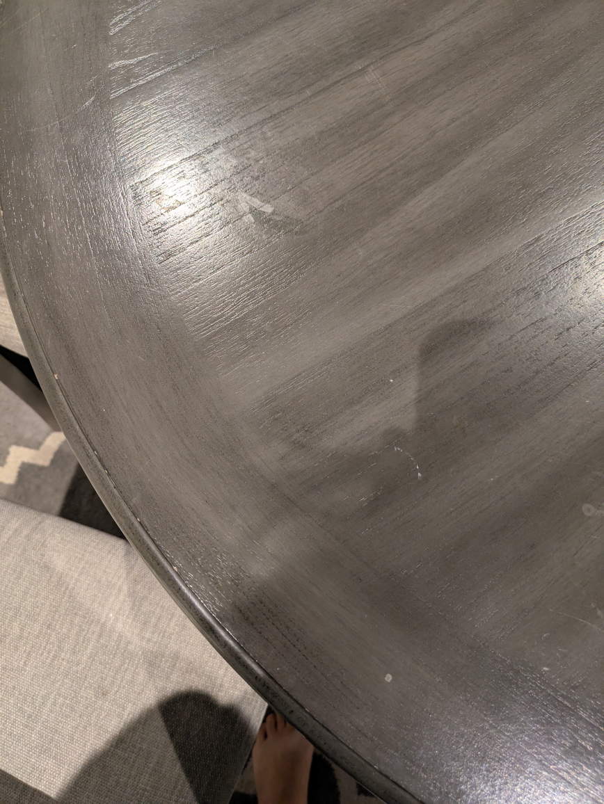 Round bistro height dining table with four chairs - photo 5