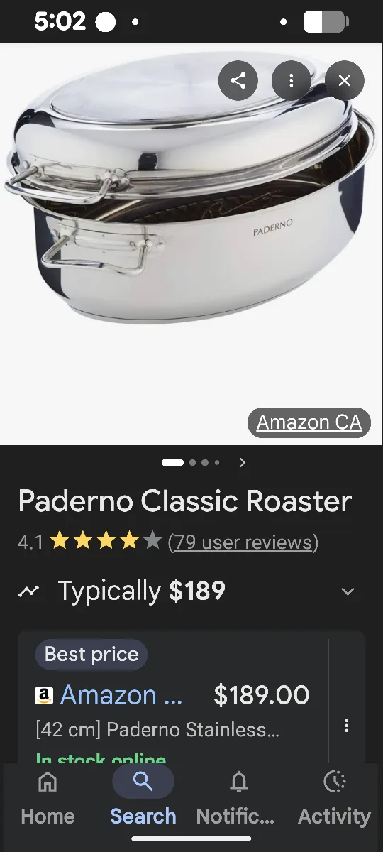 Paderno Classic Roaster - 42 cm image indicator(2)