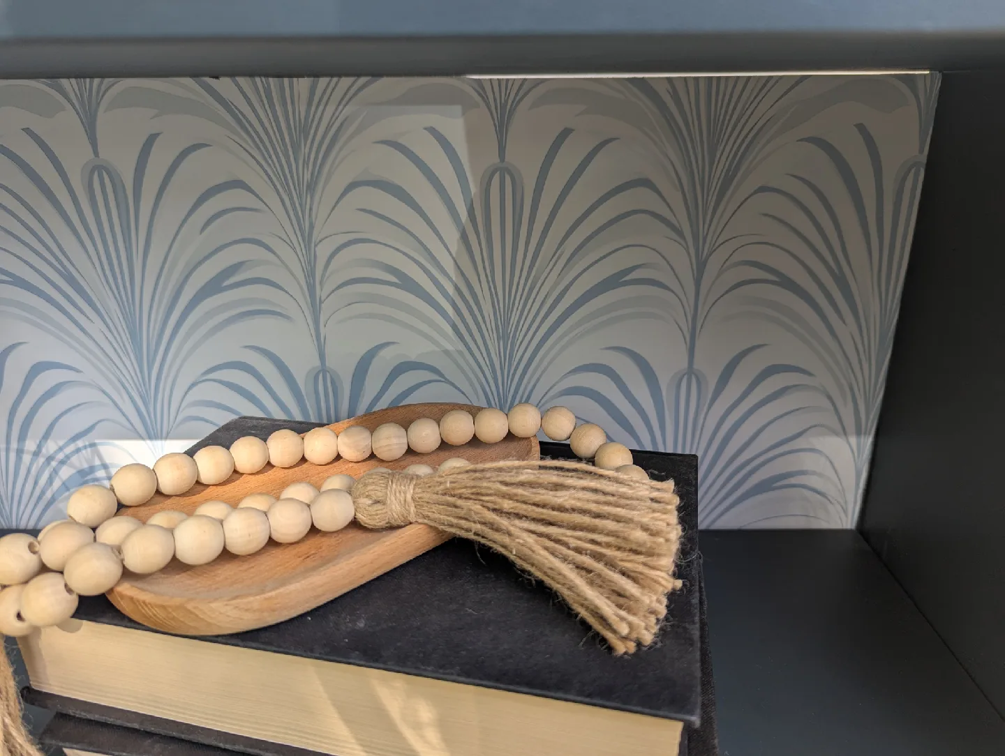 Newly refinished three tier bookshelf image indicator(6)