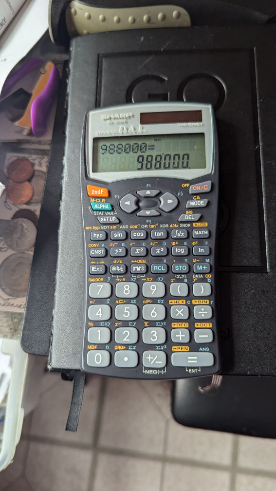Sharp EL-506W Advanced D.A.L Calculator - photo 2