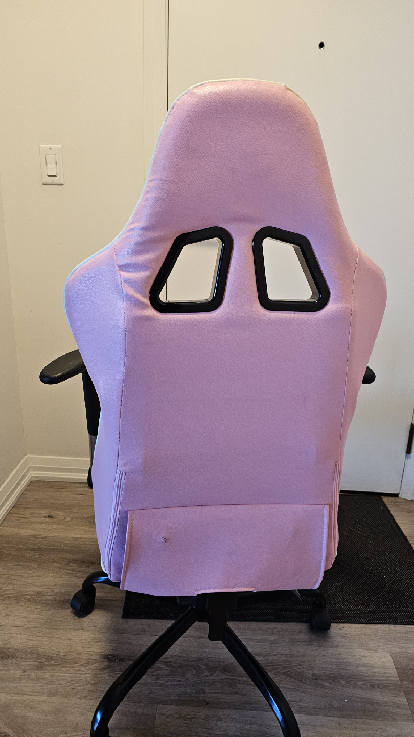Pink and White Gaming Chair - photo 4