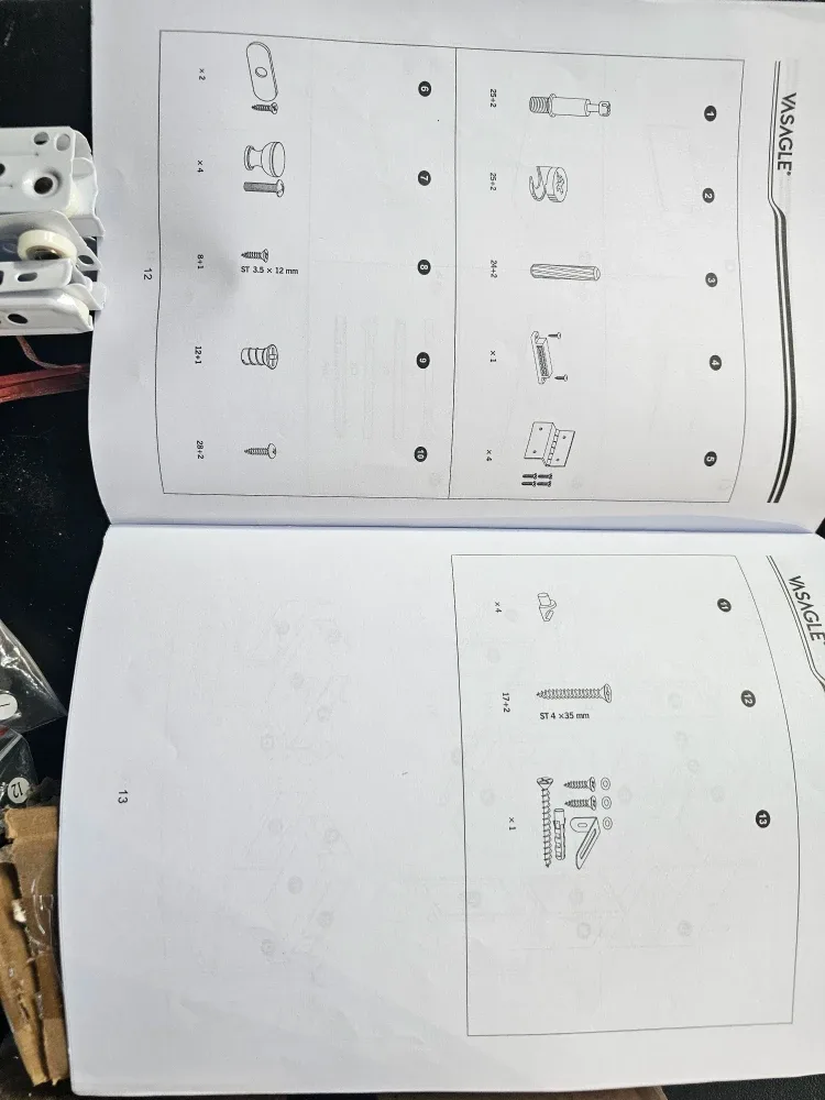 VASAGLE Bathroom Cabinet with Drawers, White image indicator(5)