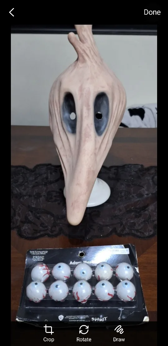 Spirit Halloween Adam Mask with Finger Eyeballs image indicator(2)