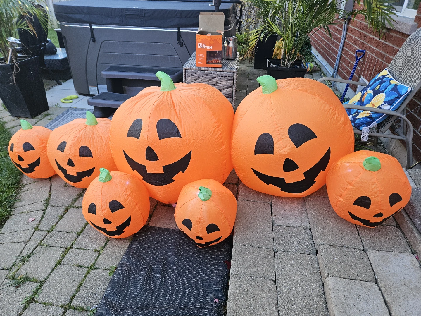 For Living Inflatable LED Pumpkin Patch - Indoor/Outdoor