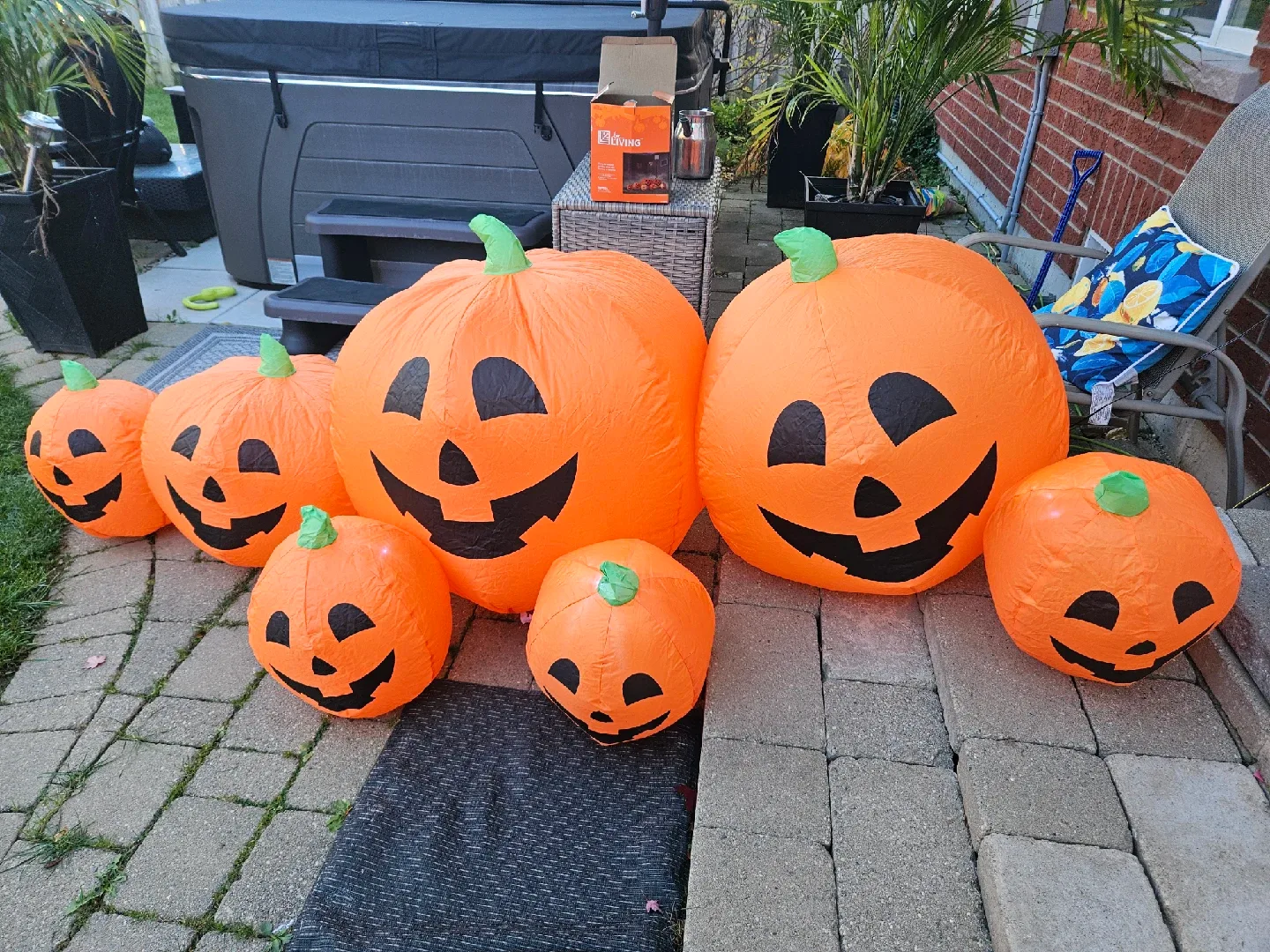 For Living Inflatable LED Pumpkin Patch - Indoor/Outdoor