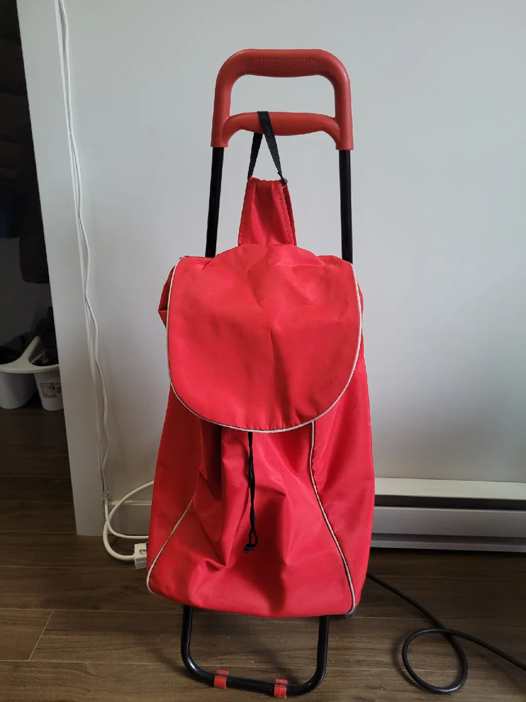 Red Shopping Trolley Cart