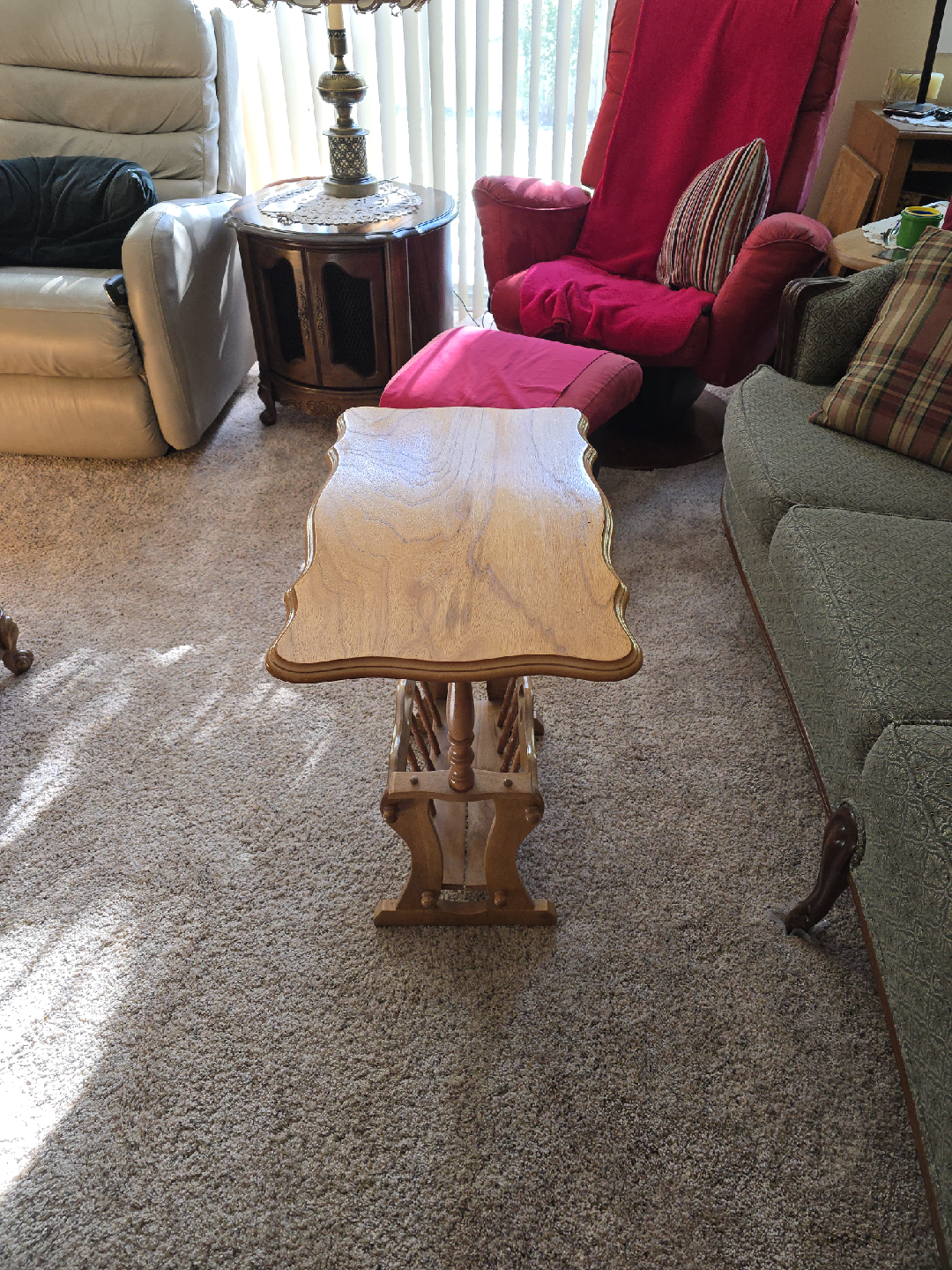 Vintage Wooden Magazine Table - photo 2