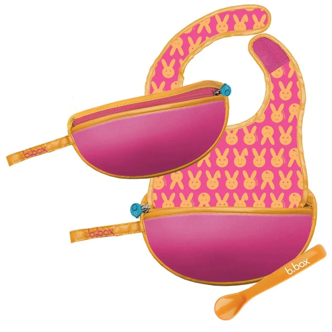 New B.Box Travel Bib + Silicone Spoon image indicator(4)