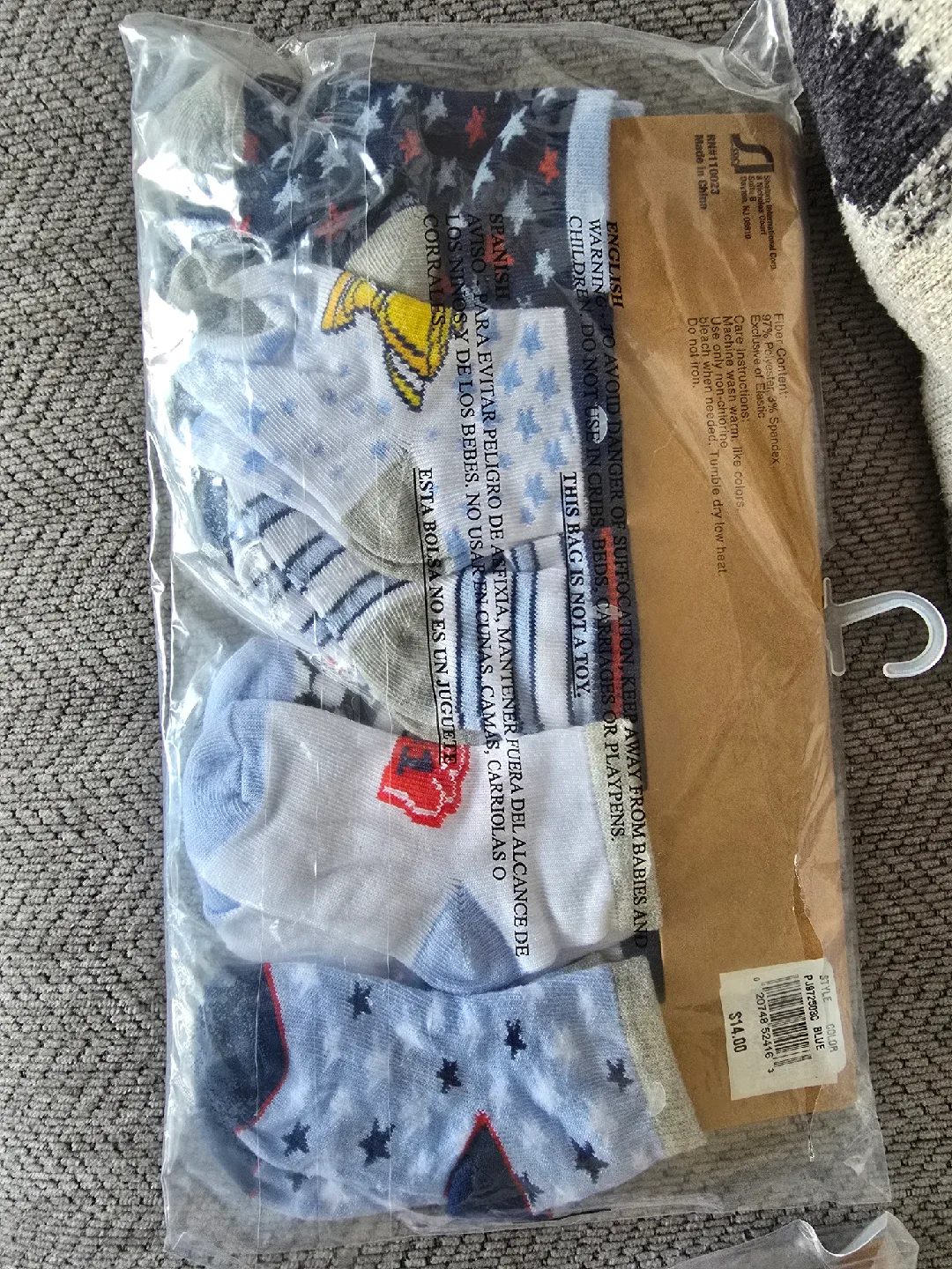 Piper & Jax 10-Pair Ankle Socks, Size 12-24 & 6-12 Months image indicator(2)