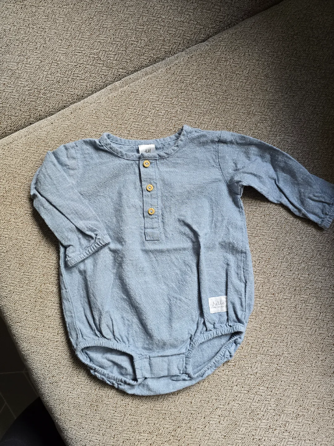 [BRAND NEW] H&M Cotton Muslin Romper Suit (Size 2-4M) image indicator(2)