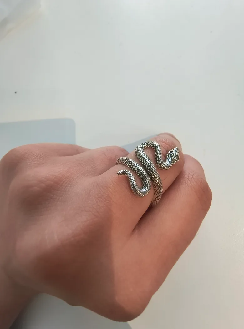 Sterling Silver Snake Ring- Unisex image indicator(2)