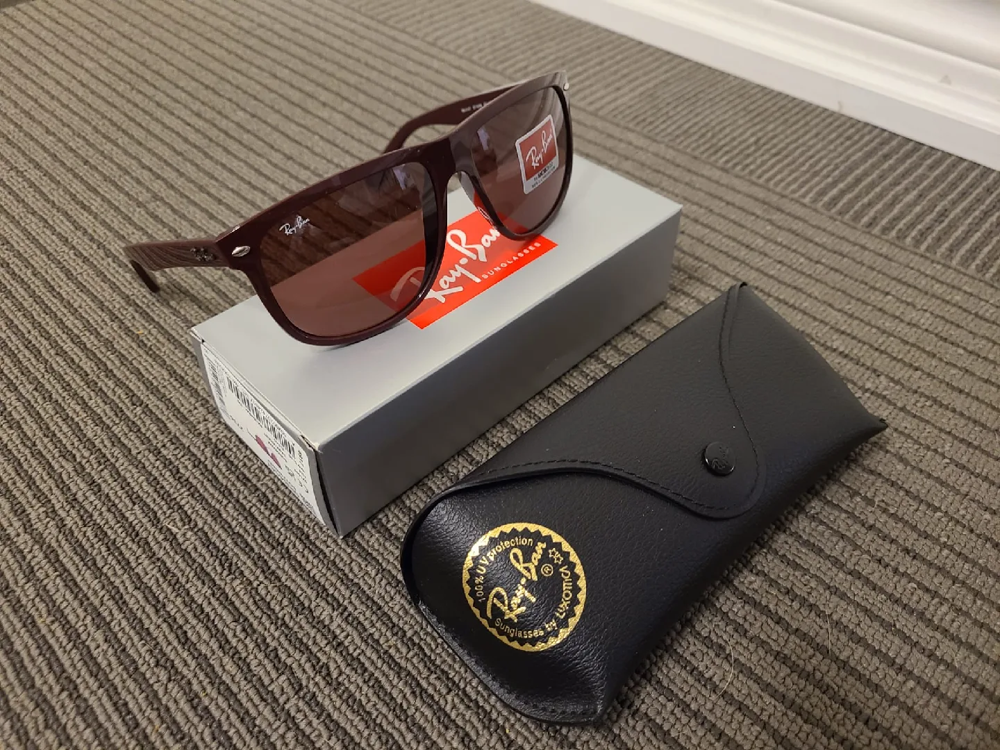 Ray-Ban ORB4147 Boyfriend Dark Violet Sunglasses thumbnail