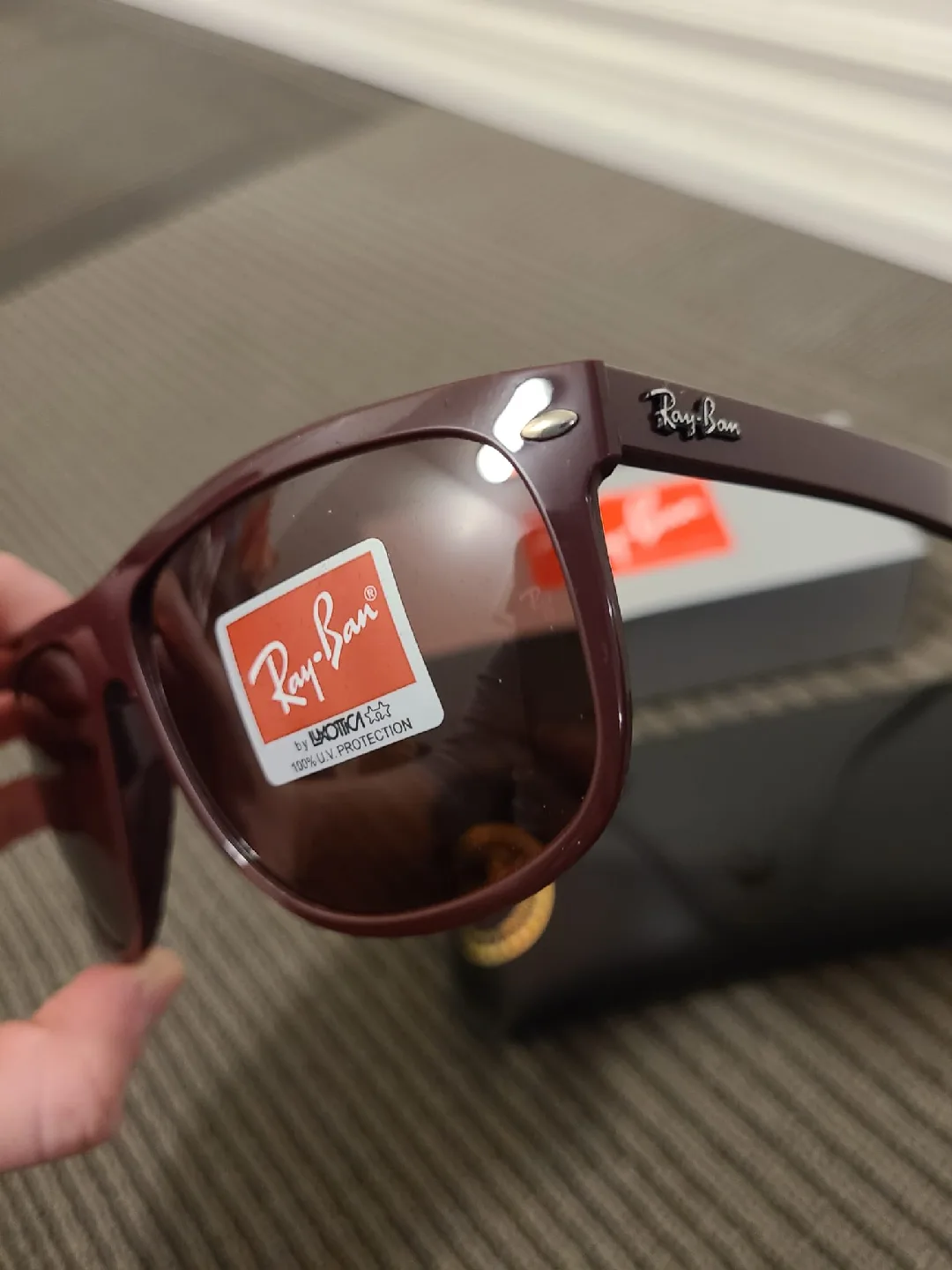 Ray-Ban ORB4147 Boyfriend Dark Violet Sunglasses image indicator(3)