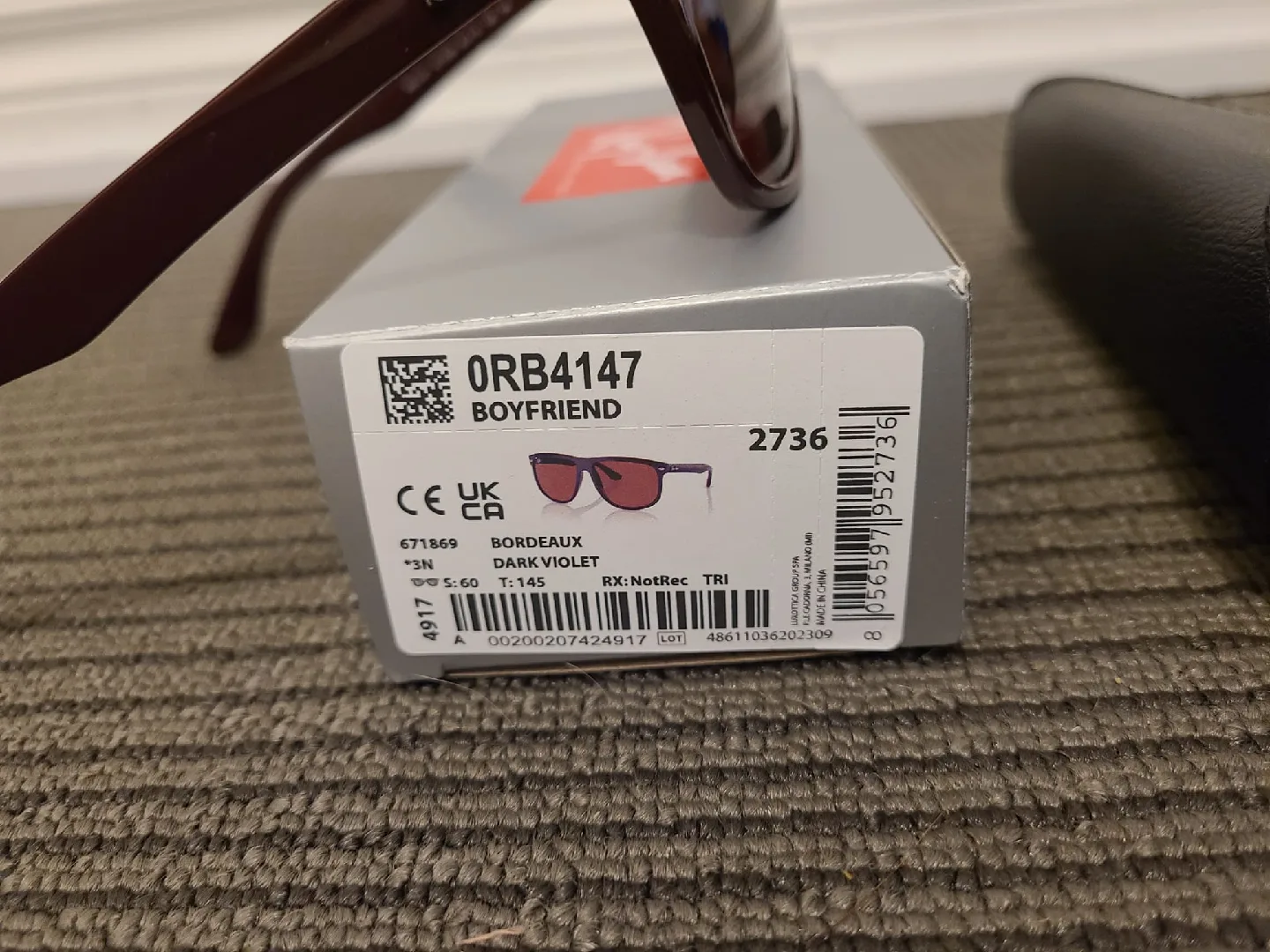 Ray-Ban ORB4147 Boyfriend Dark Violet Sunglasses image indicator(4)