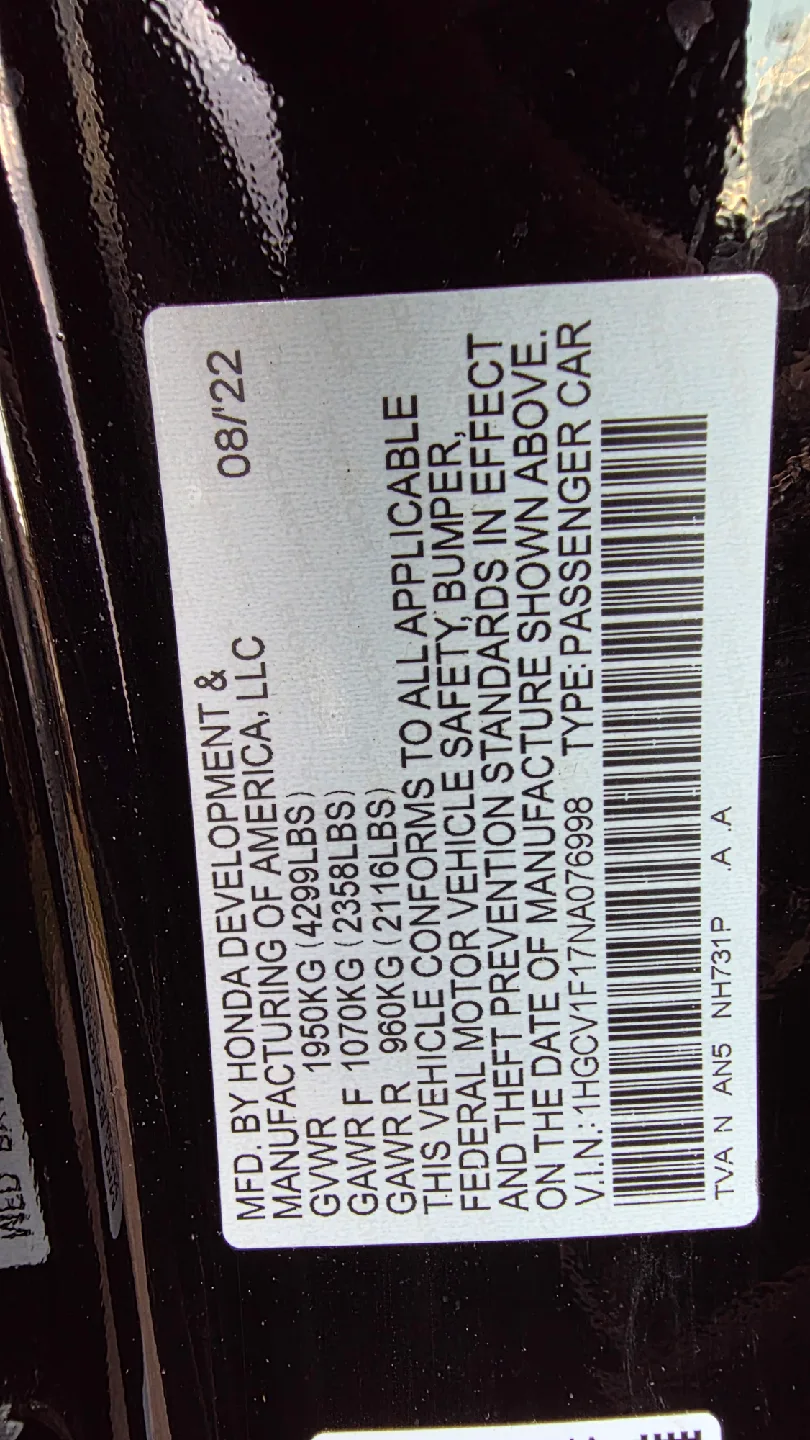 2022 Black Honda Accord Sedan 16k miles Clean Title image indicator(9)