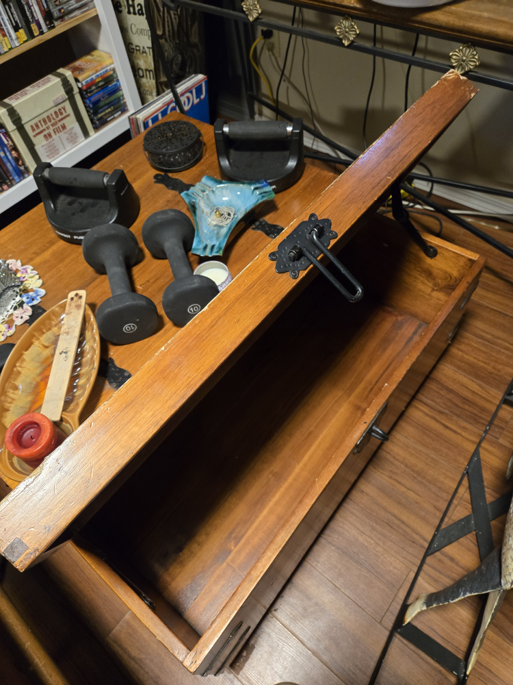 antique table with storage - photo 3