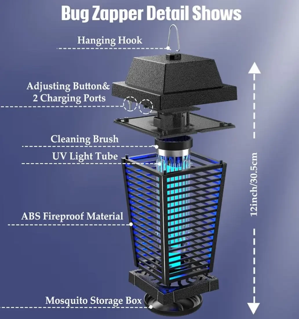 PALONE Electric Bug Zapper - Safe for Kids & Pets - photo 3
