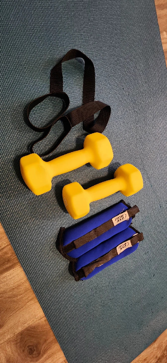 Yoga Mat, ankle Weights 1.1lb & 8lb Dumbbells - photo 4