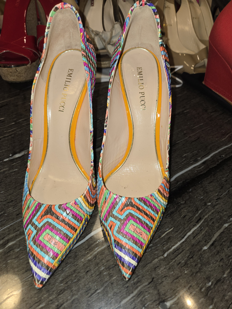 Emilio Pucci Multicolor Patterned Heels - Size 41 - photo 2