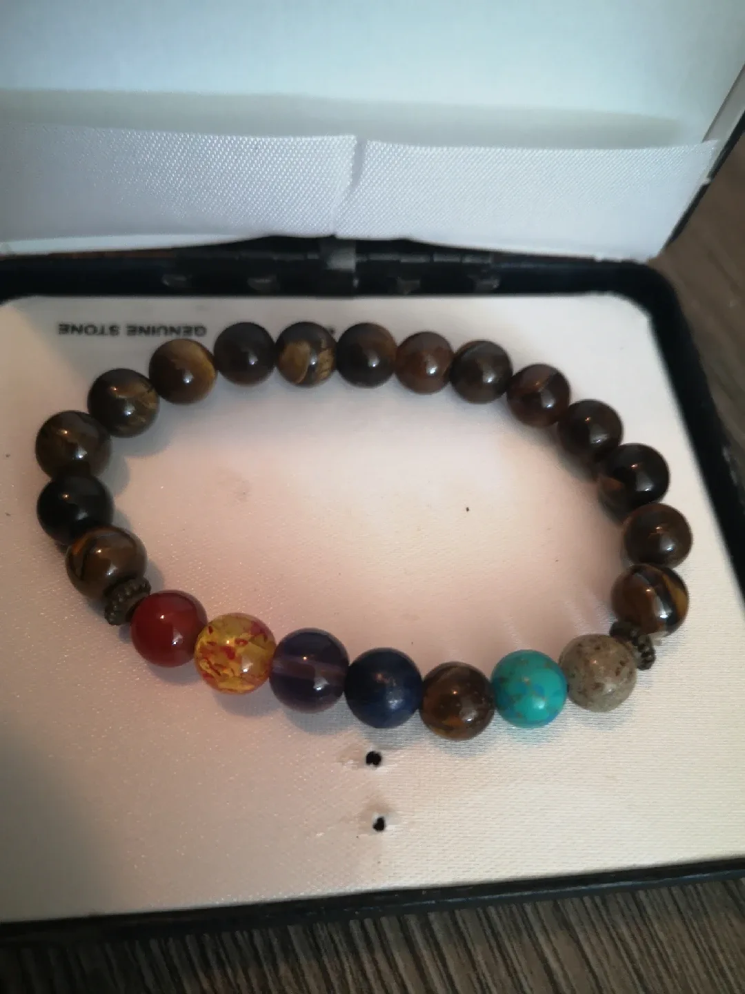 Tiger's Eye & Chakra Stone Bracelet thumbnail