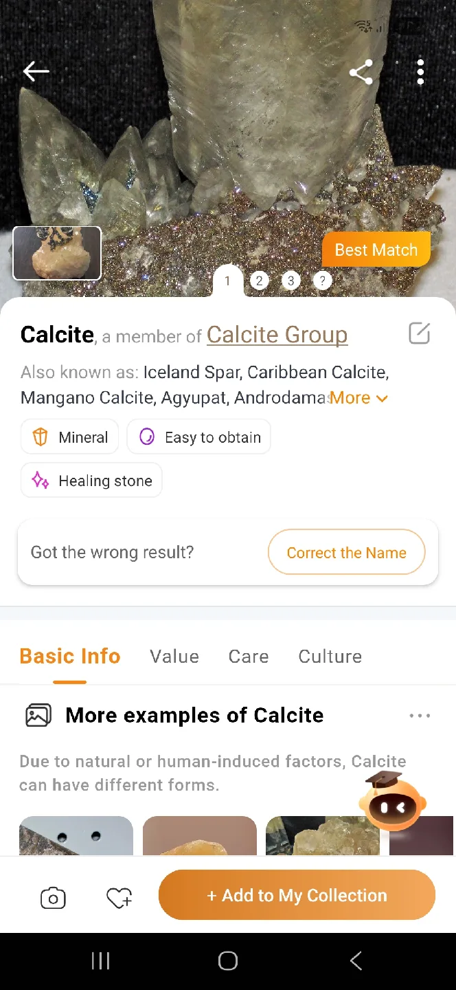 Calcite with metal figurine image indicator(2)