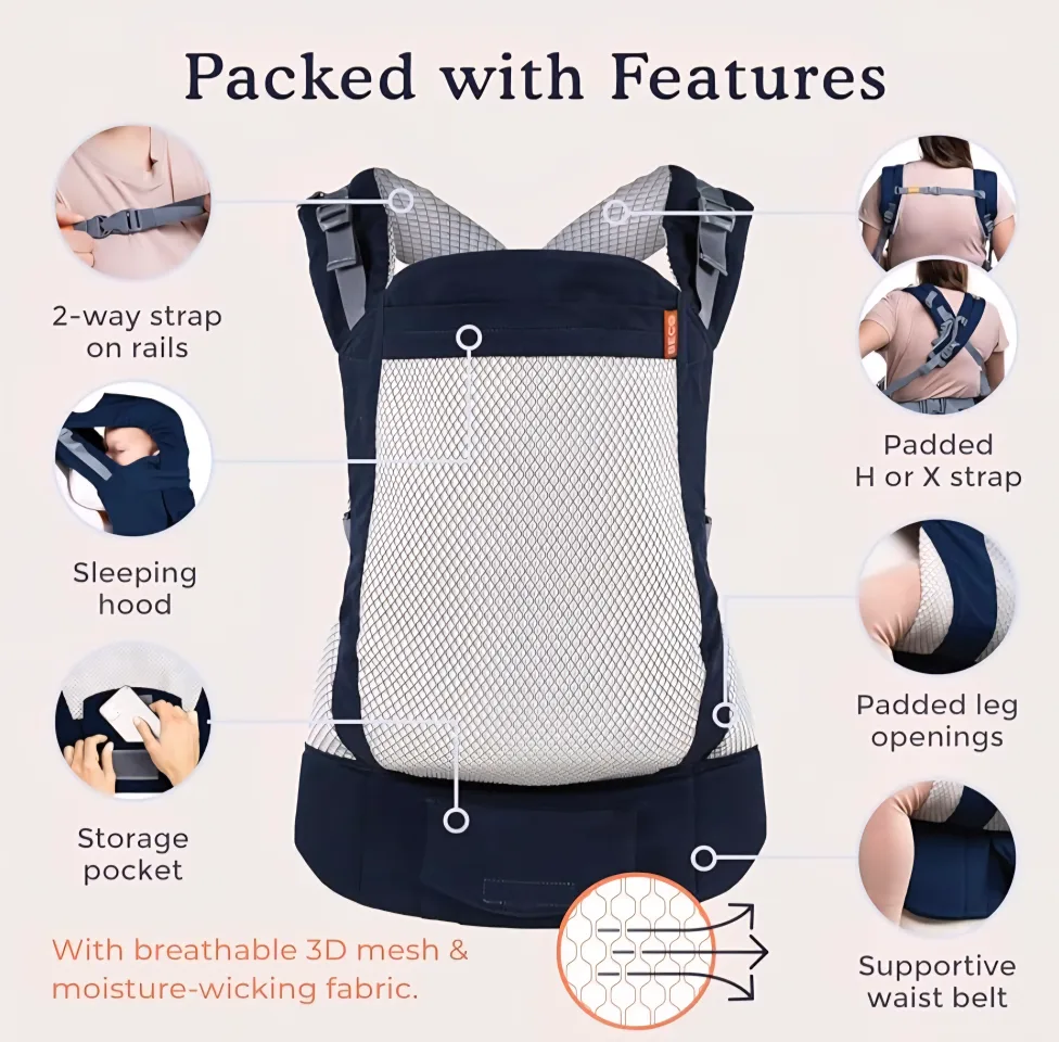 BECO Toddler Carrier Navy & Black image indicator(2)